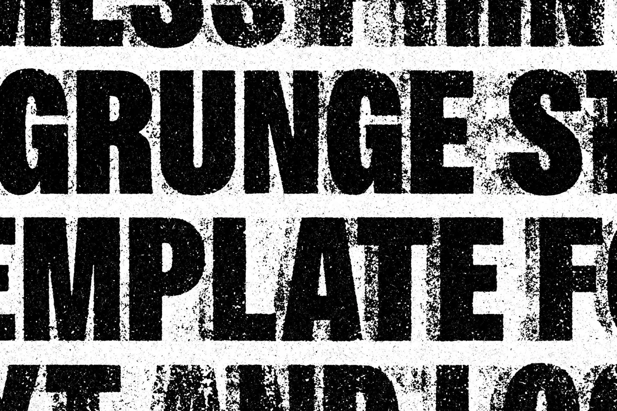 Grunge Print Stamp Text Effect