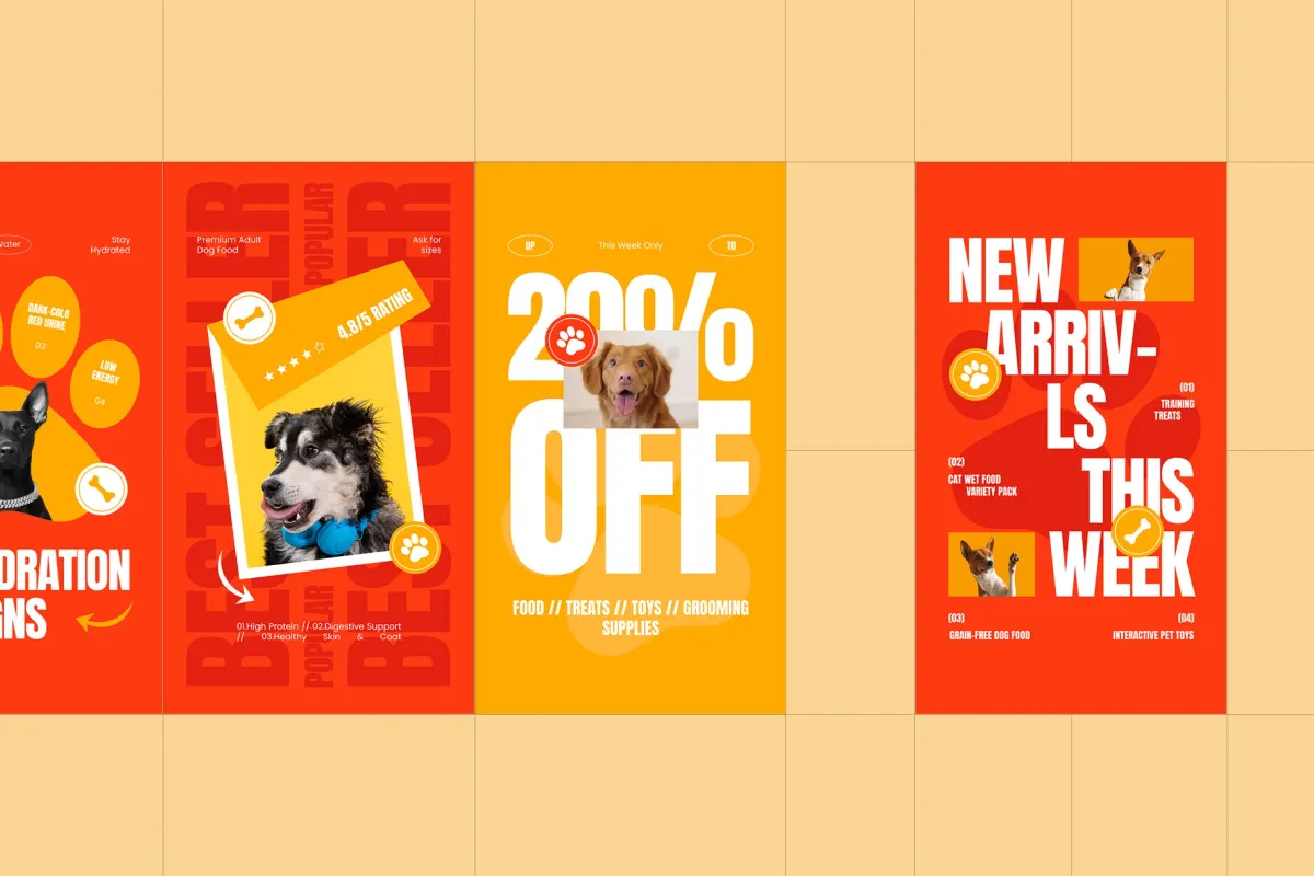 Pet Care Instagram Post & Stories - For Affinity