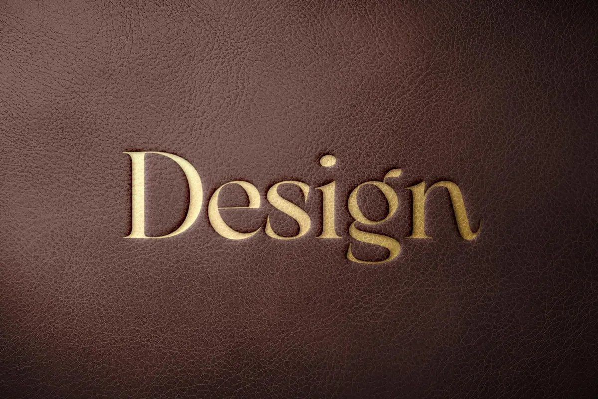 Leather Gold Embossing Mockup