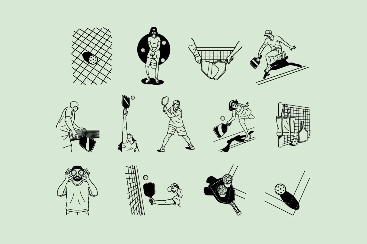 Retro Pickleball Graphic Pack
