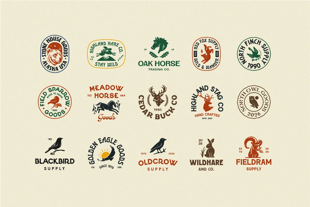 Heritage Goods Logo and Badge Collection