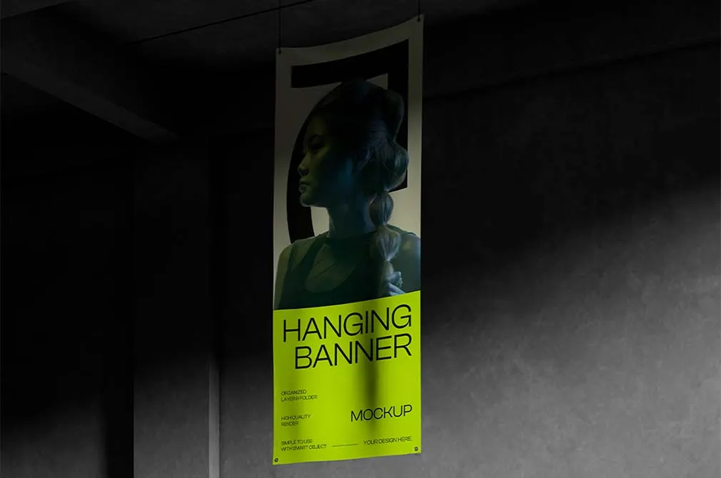 NOIR Hanging Banner Mockup