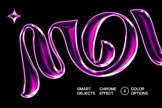 Candy Chrome Text & Logo Effect
