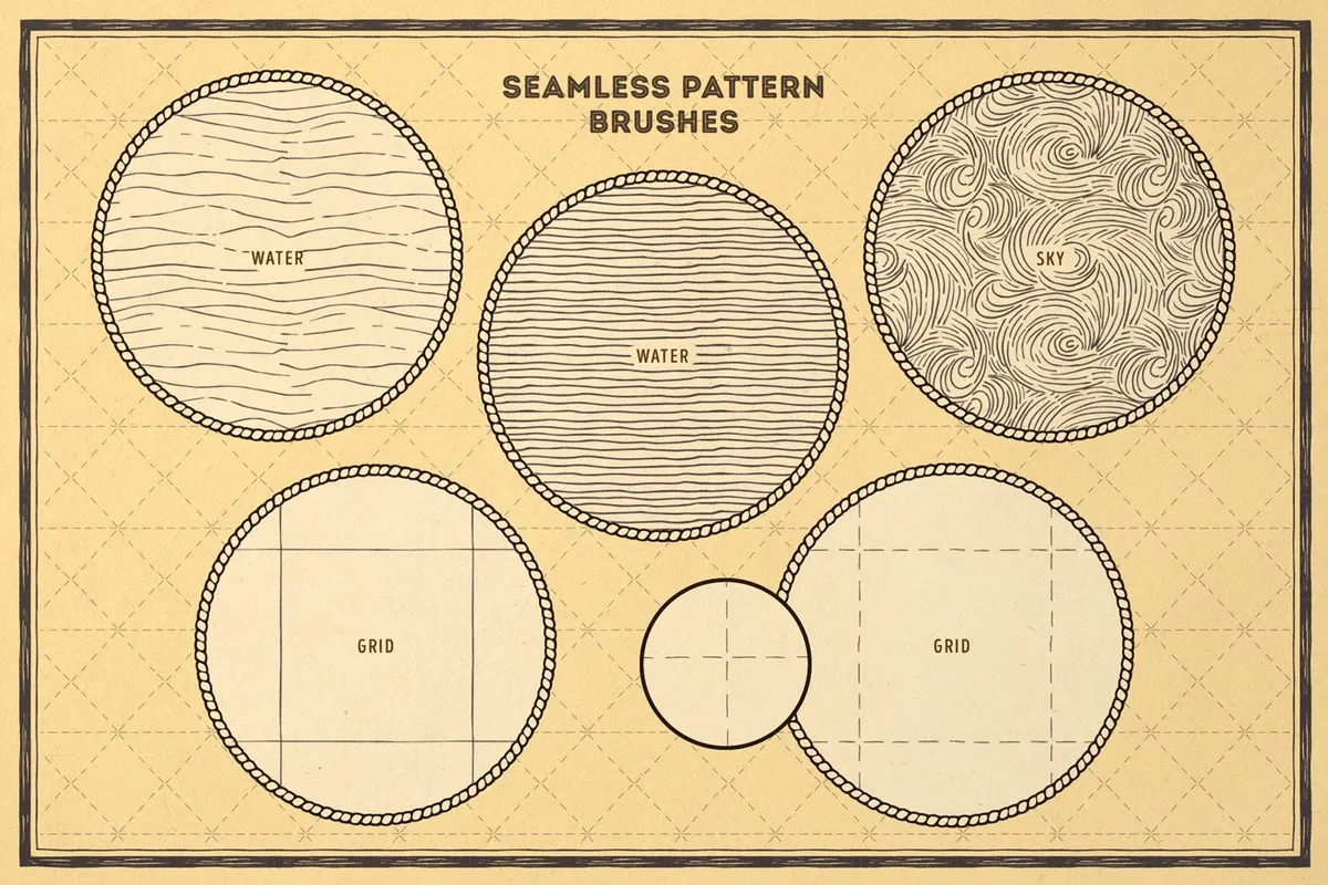 Vintage Map: Procreate Brushes