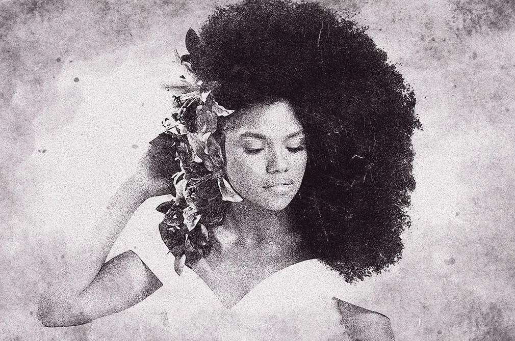 Vintage Risograph Photo Effect