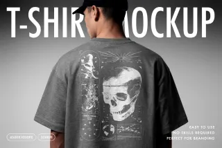 Oversize T-Shirt Mockup | Back Print