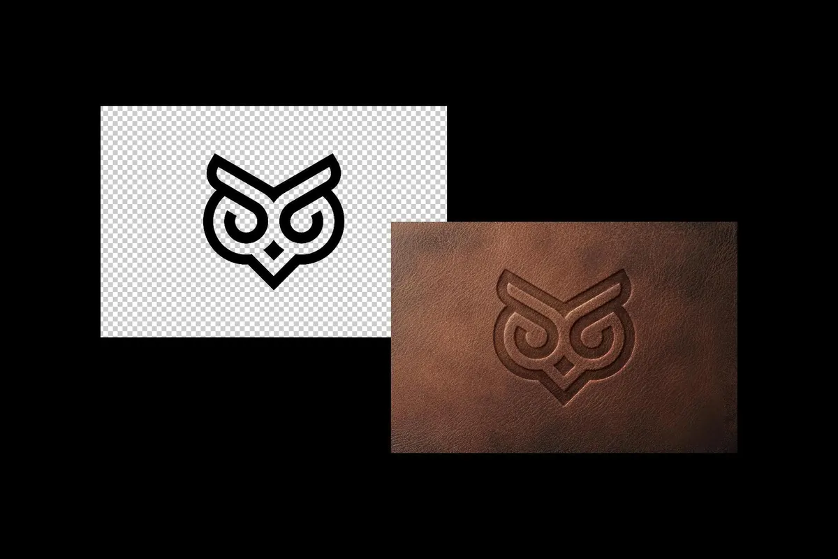Leather Pressed Logo Mockup