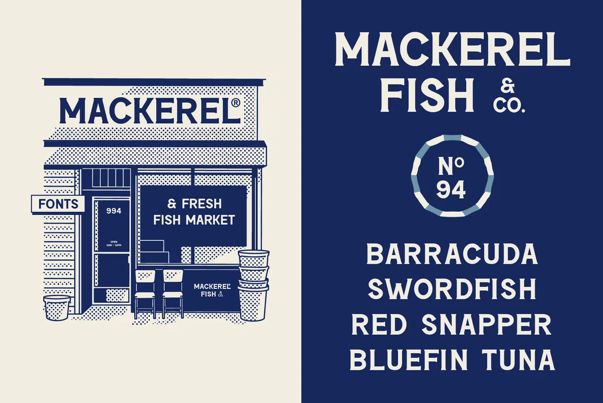 Mackerel Refined - Vintage Serif Display Font