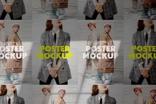 Poster Mockup with Shadow Overlay