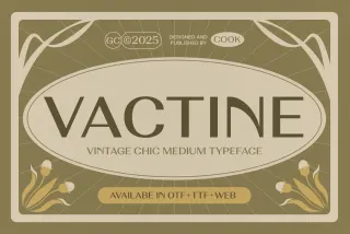 Vactine - Vintage Chic Font