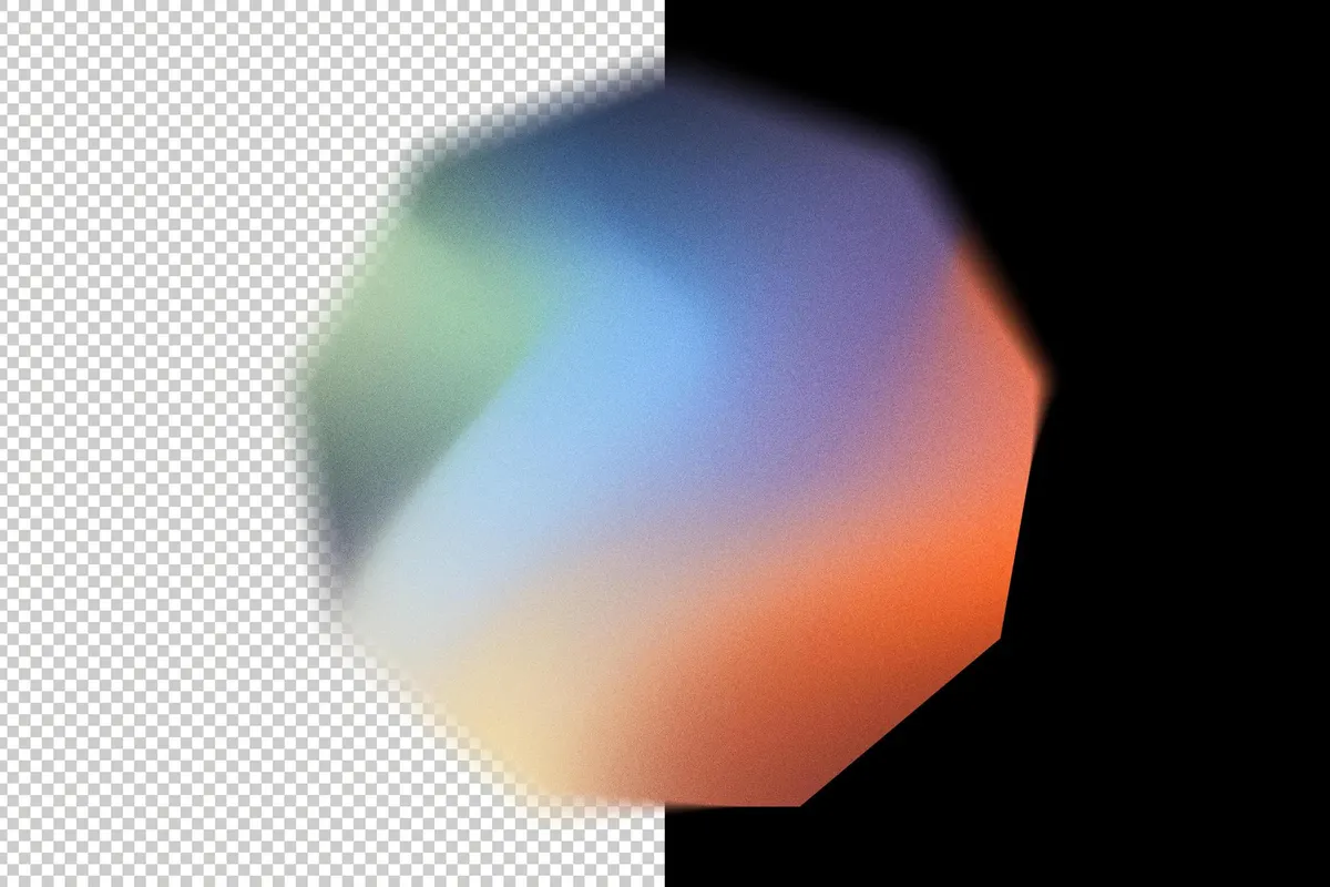 Grainy Gradient Texture Shapes