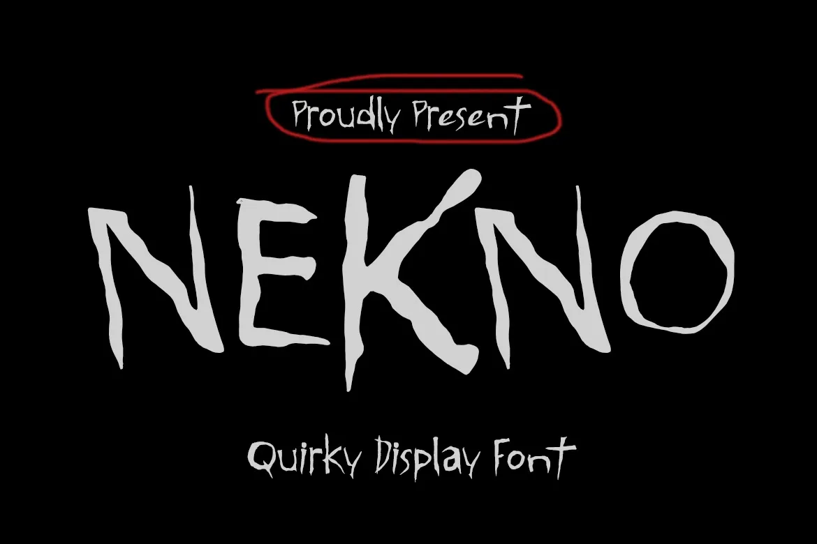 Nekno - Quirky Hand Drawn Display Font