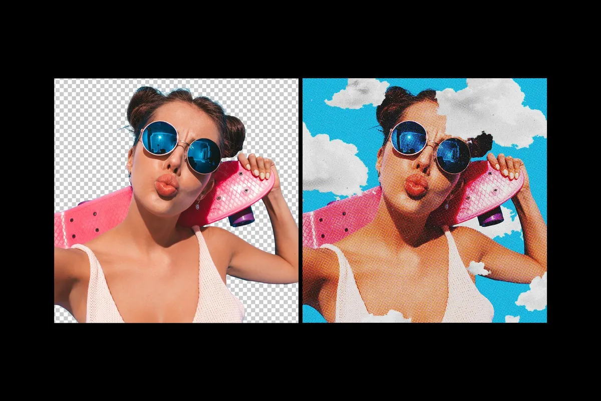 Clouds Comic Photo Effect