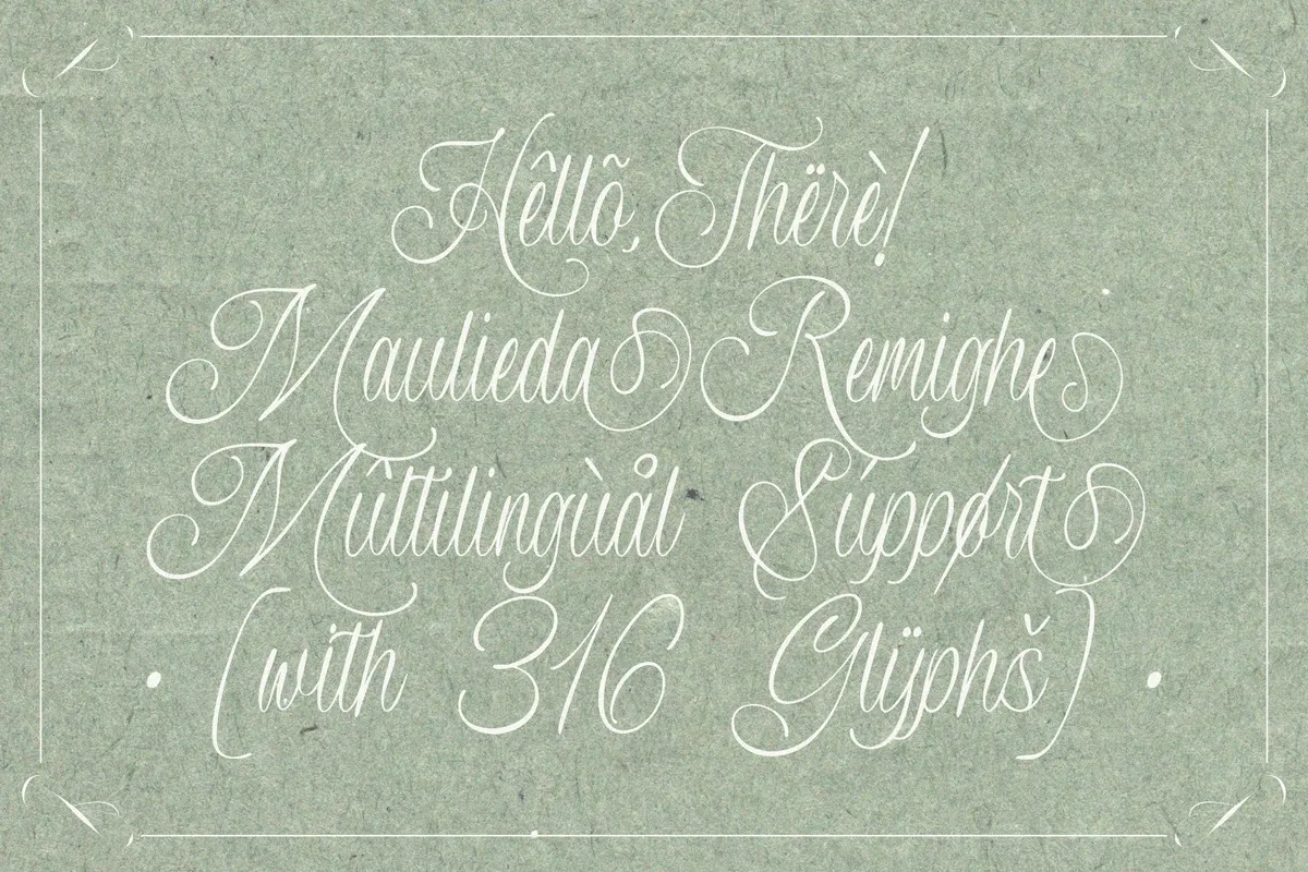MAULIEDA REMIGHE — Elegant Wedding Script Font
