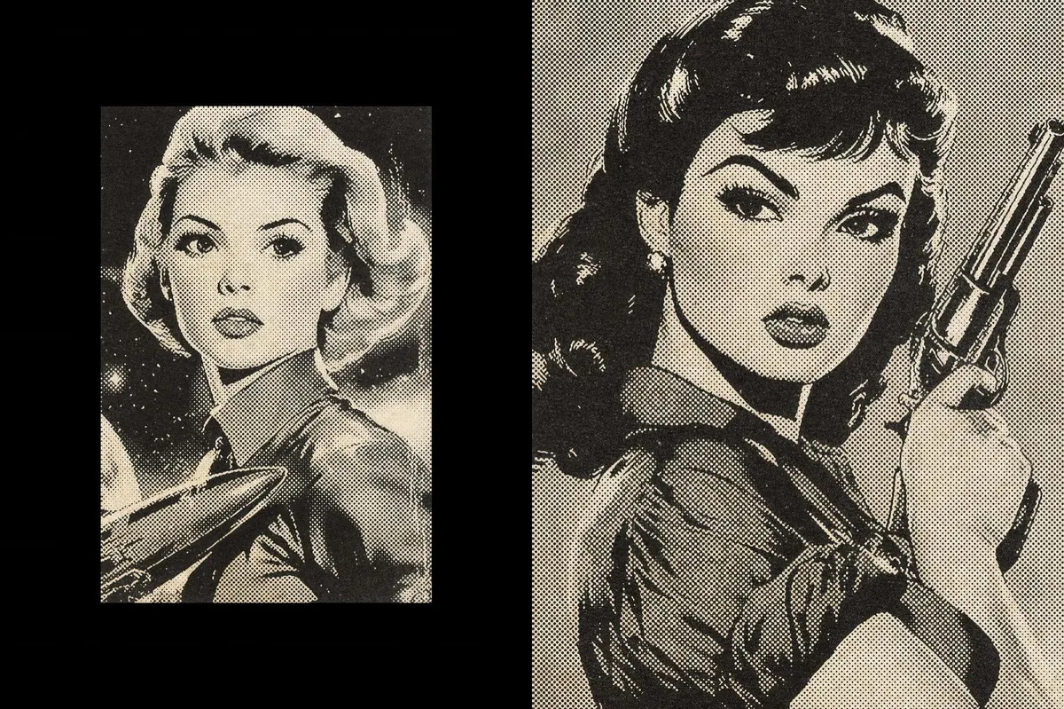 Retro Halftone Print Effect