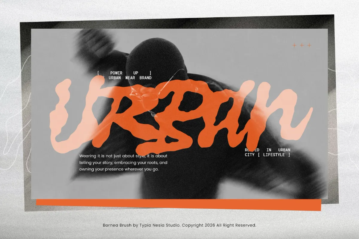 Bornea Brush - Organic Graffiti Script Font
