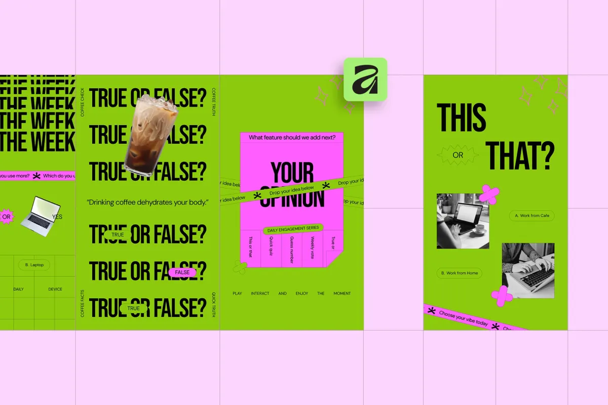 Instagram Q&A Template Pack for Affinity