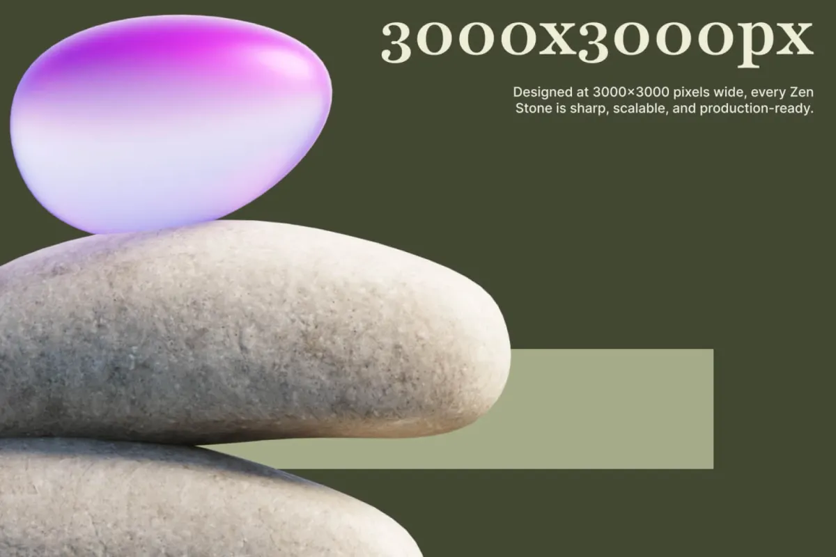Zen Stone 3D Assets