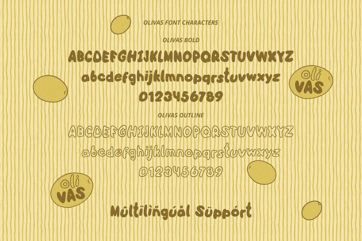 Olivas: Tasty Handmade Font Duo
