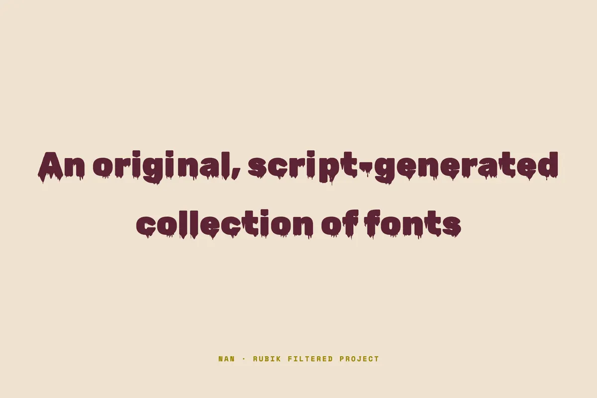 Rubik Wet Paint -Free Paint Drip Display Font