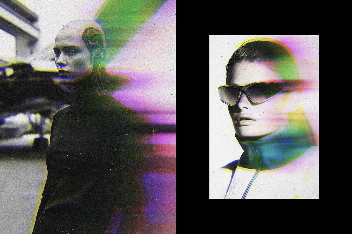 Blur Glitch Photo Effect