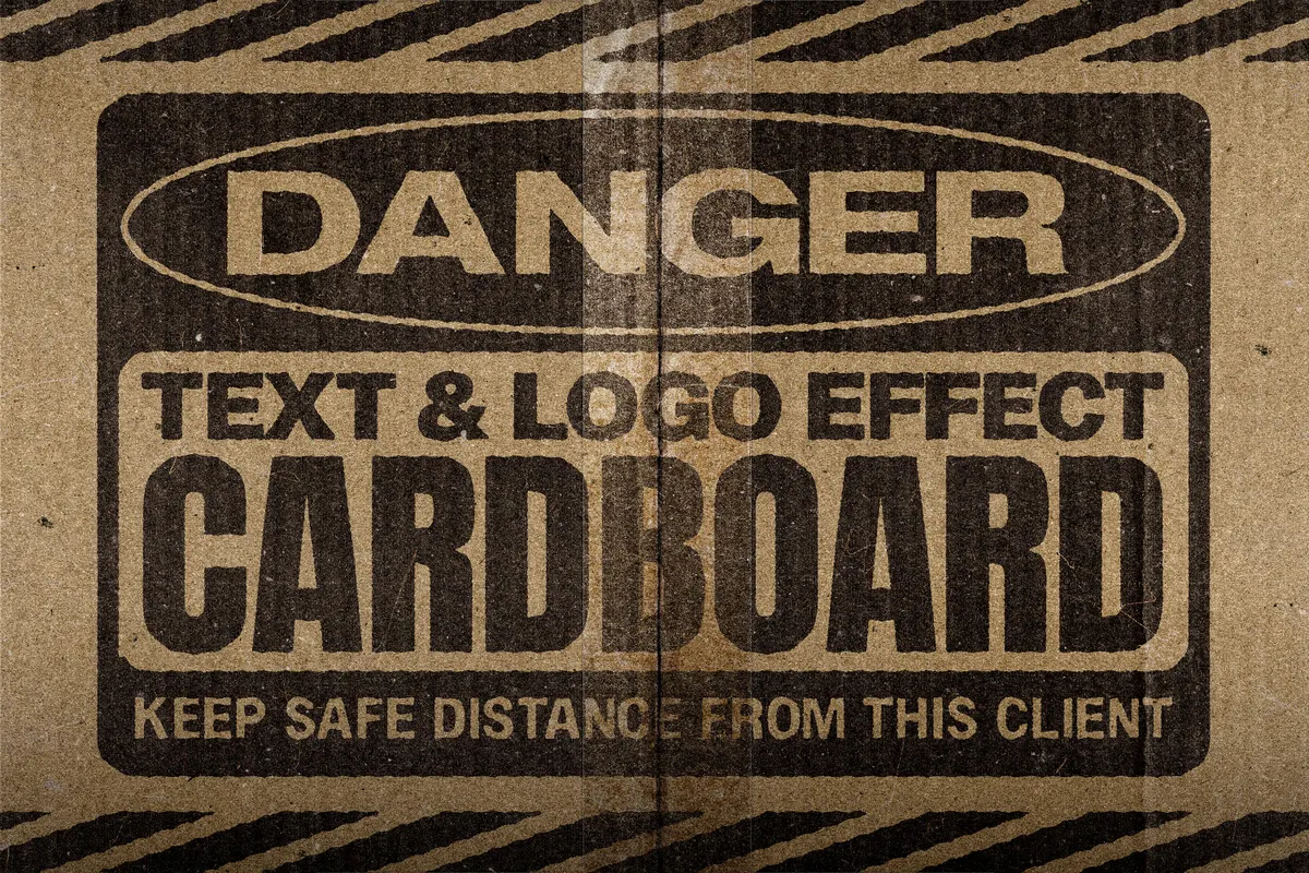Cardboard Text Effect