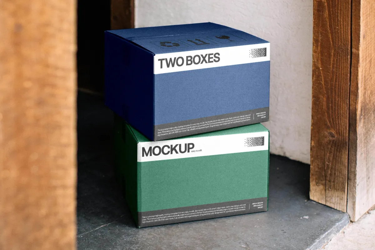 Delivery Boxes Mockup