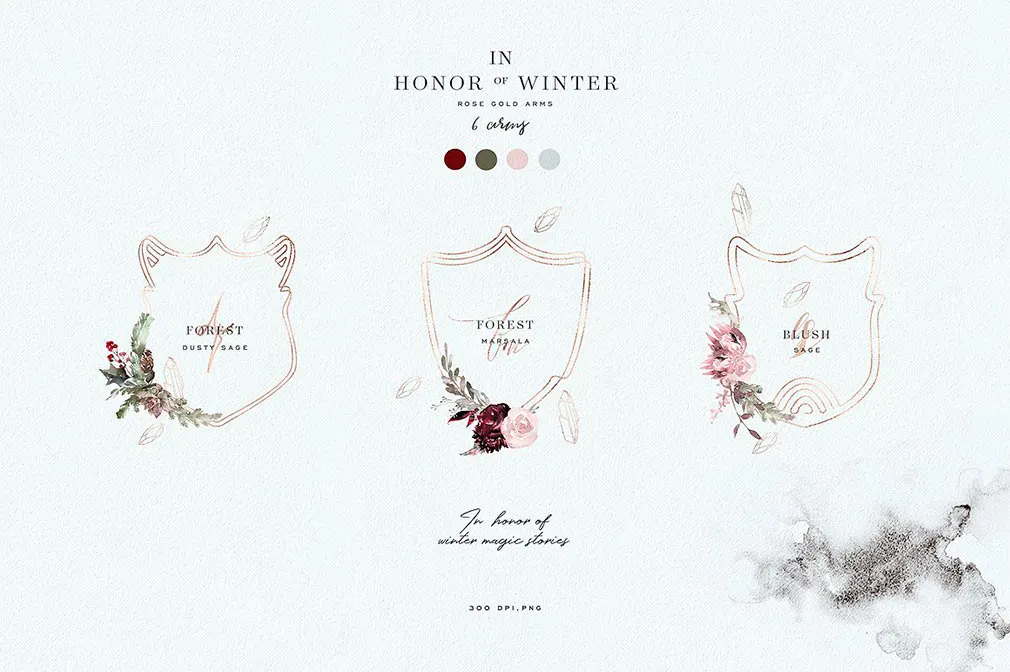 Mystical Winter Watercolor Set