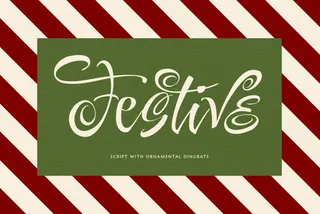 Festive — Free Script Font with Ornaments