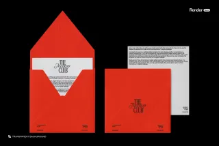Open Envelope with Letter Mockup