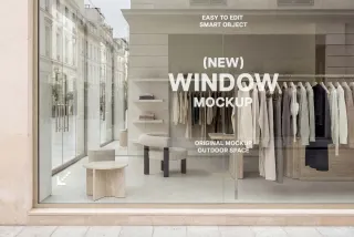 Shopfront Window Sticker Mockup