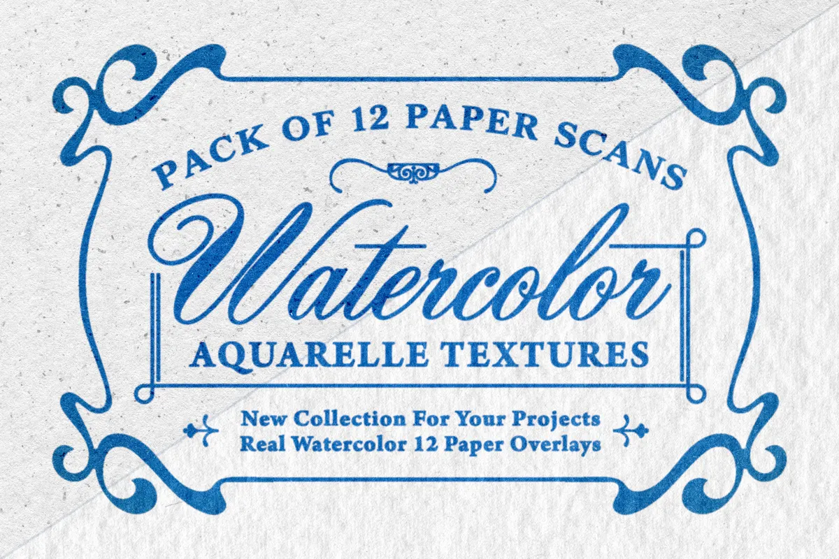 12 Watercolor Paper Textures