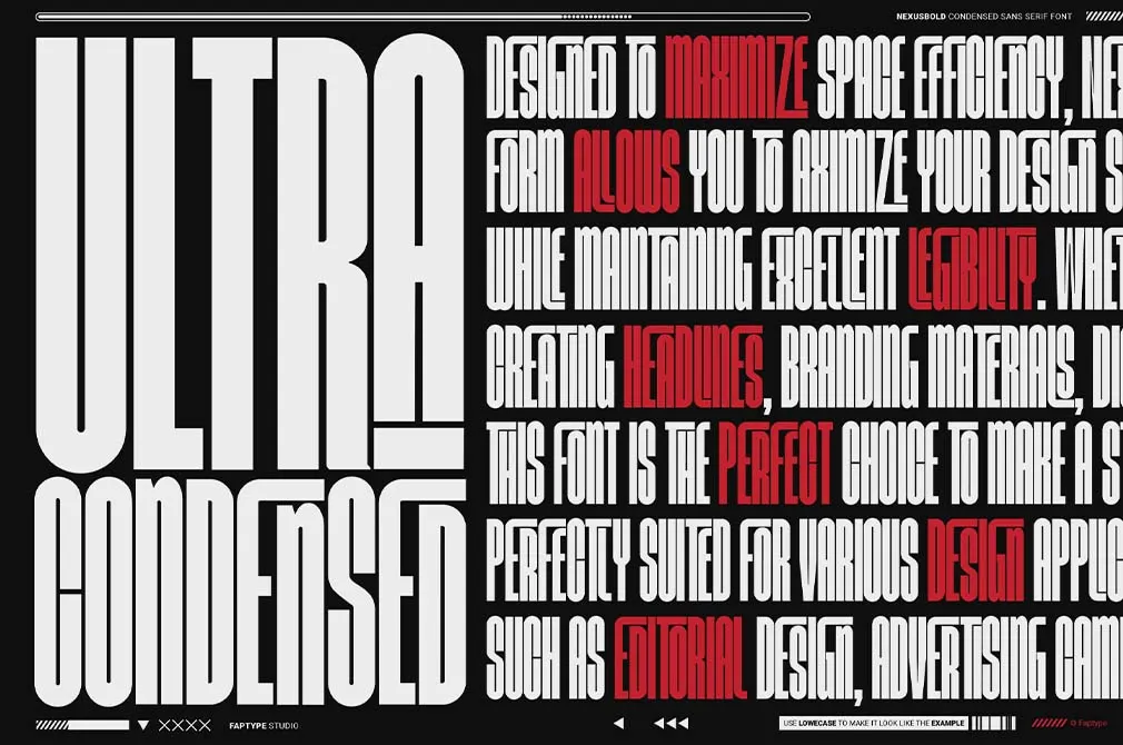 Nexusbold | Modern Condensed Sans