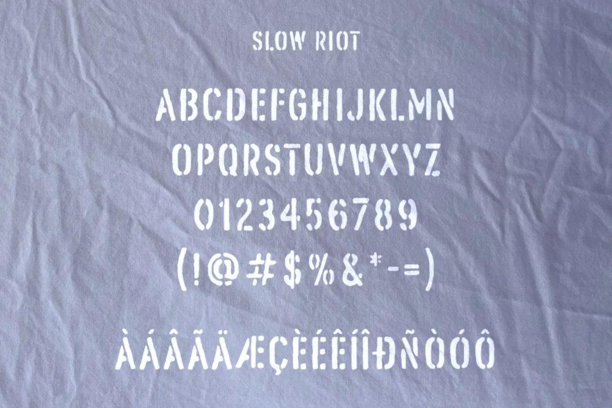 Slow Riot Stencil Fonts