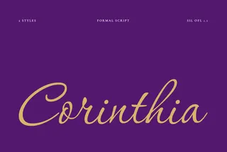 Corinthia — Free Formal Calligraphy Font