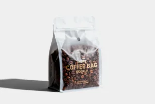 Isolated Coffee Pouch Mockup