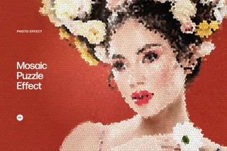Wall Mosaic Photo Effect