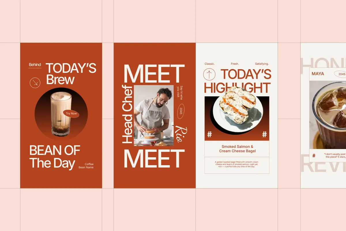 Restaurant & Coffee Instagram Pack Canva Template