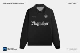Long Sleeve Jersey Mockup - Front View