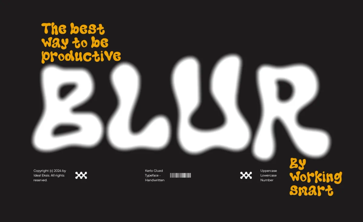 Kerlo Glued - Playful Blob Display Font