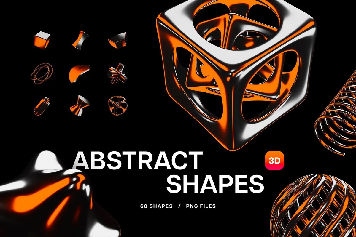 Color Chrome 3D Objects