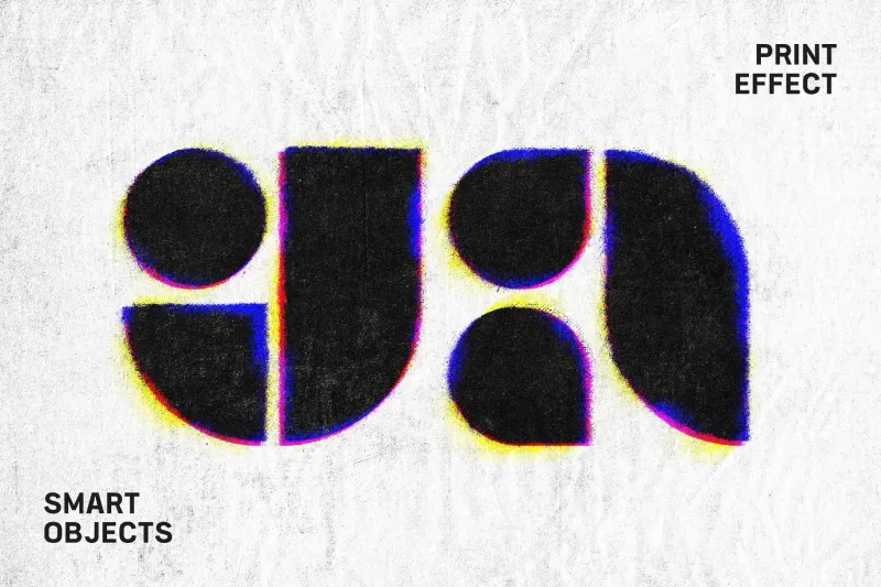 Glitch Print Text Effect