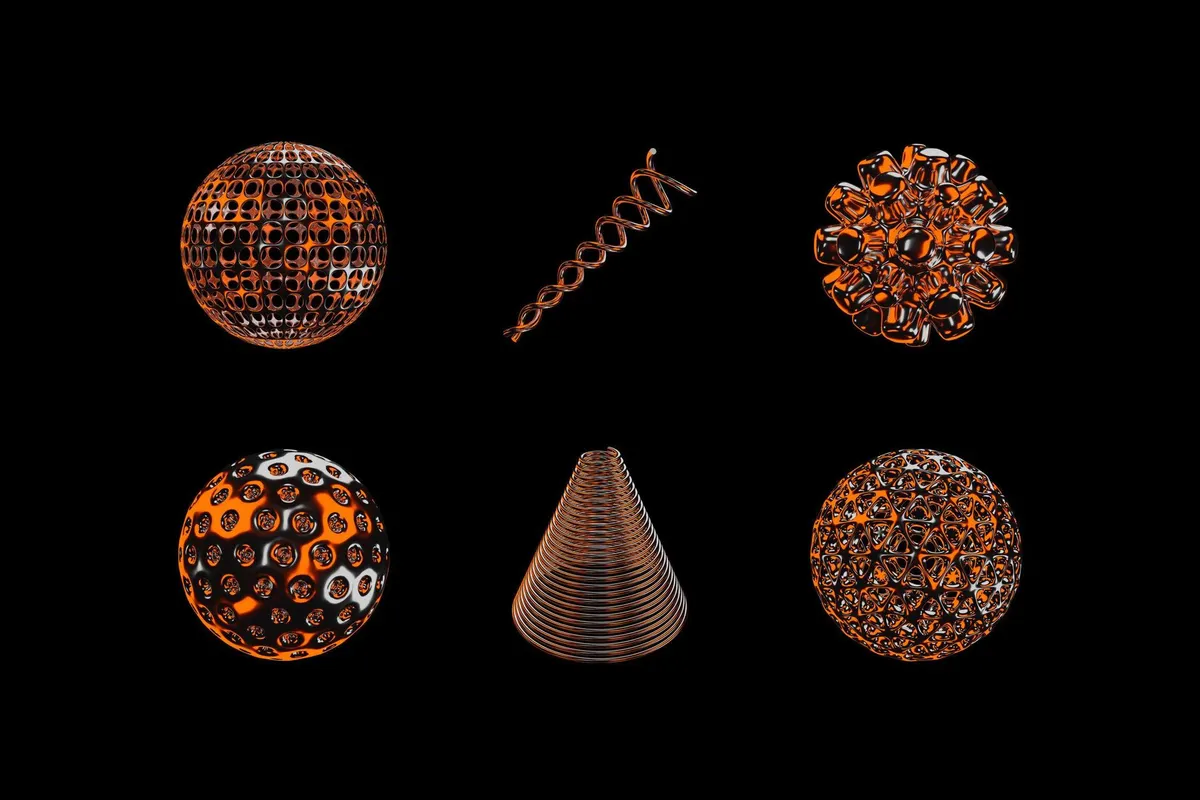 Color Chrome 3D Objects