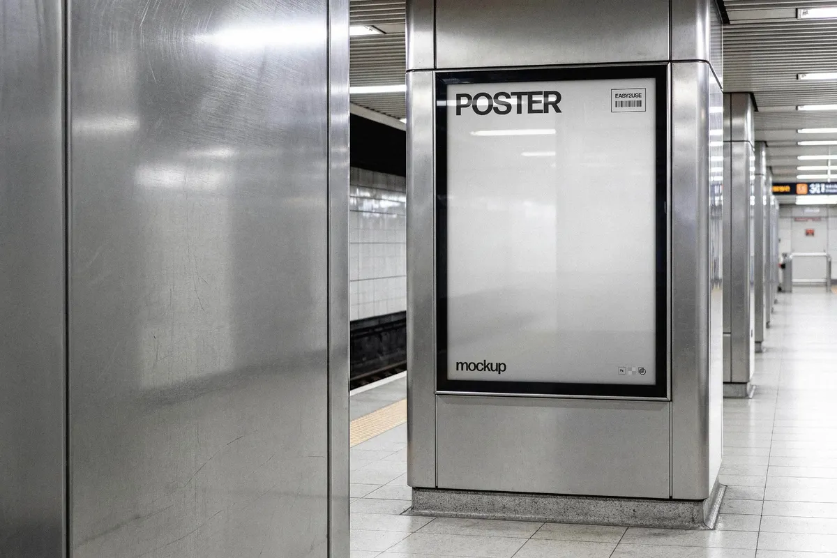 Metro Station Poster Mockup