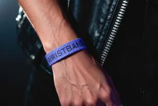 Rubber Bracelet Mockup on Wrist