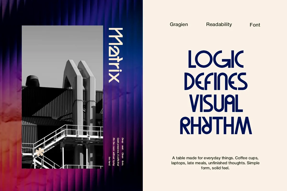 Gragien - Geometric Tech Font