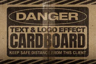 Cardboard Text Effect