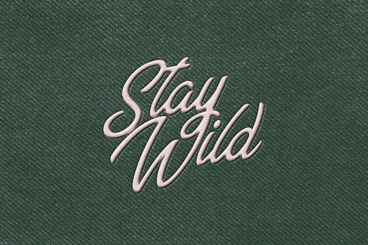 Stitching Embroidery Apparel Mockup