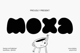Moxa - Playful Bubble Display Font