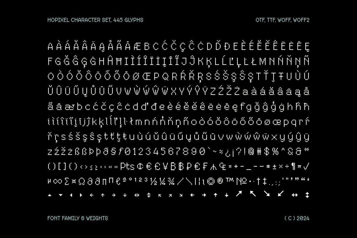 Hopixel Pixel Font Family